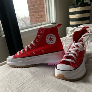 Converse Run Star Hike High Red/Peony Pink